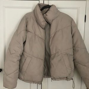 H&M light gray puffer -size M